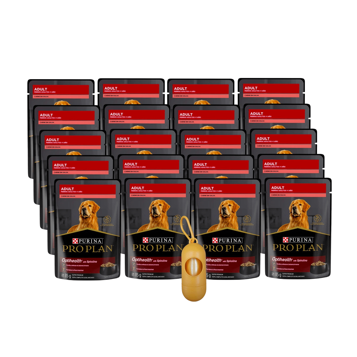 Paquete Pro Plan 20 Pouches Adulto Sabor Carne 85gr + Regalo - FridaPets - Perro - Alimento - Húmedo - ProPlan